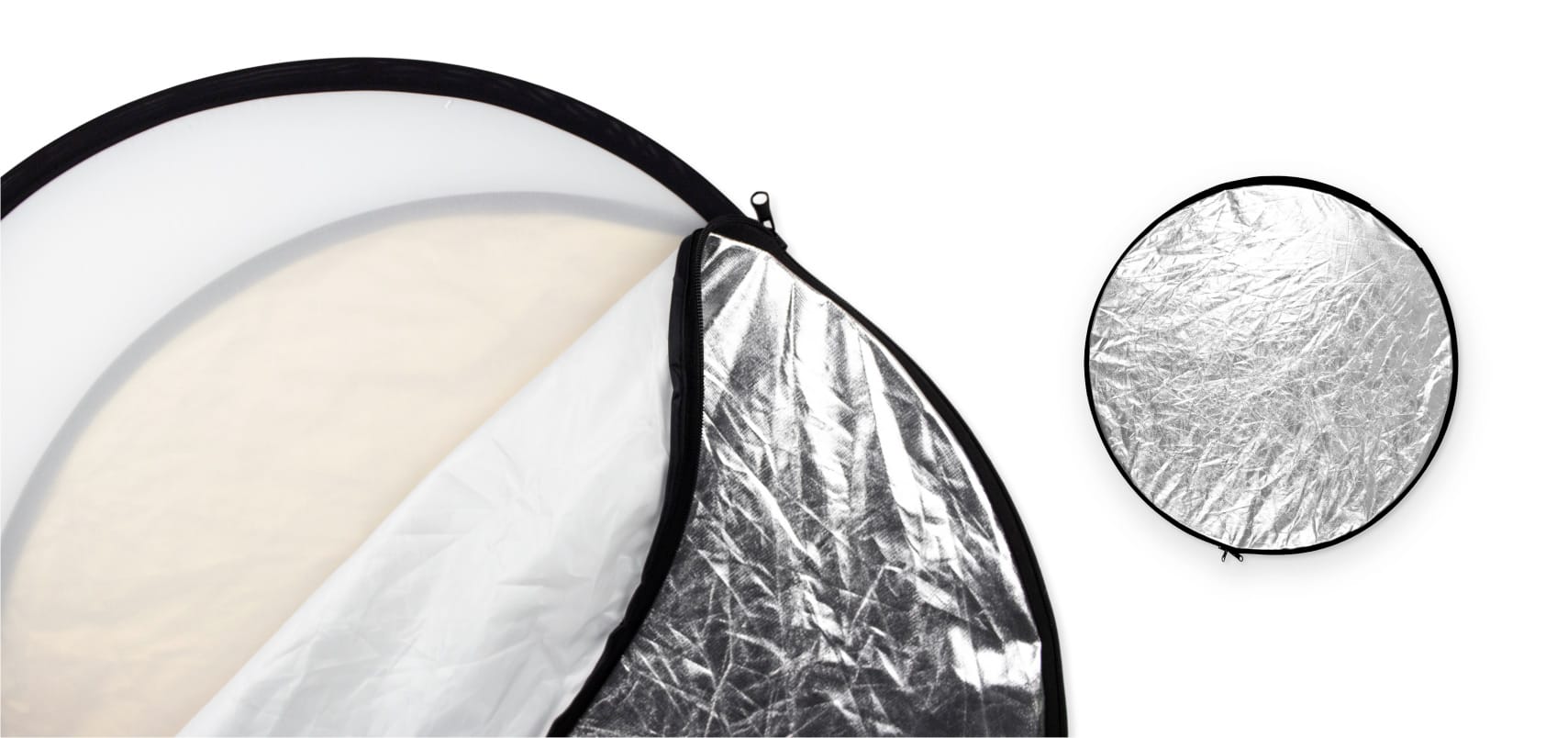 A photography round reflector/diffuser