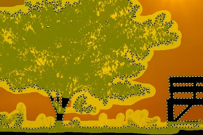 Original tutorial image with marks