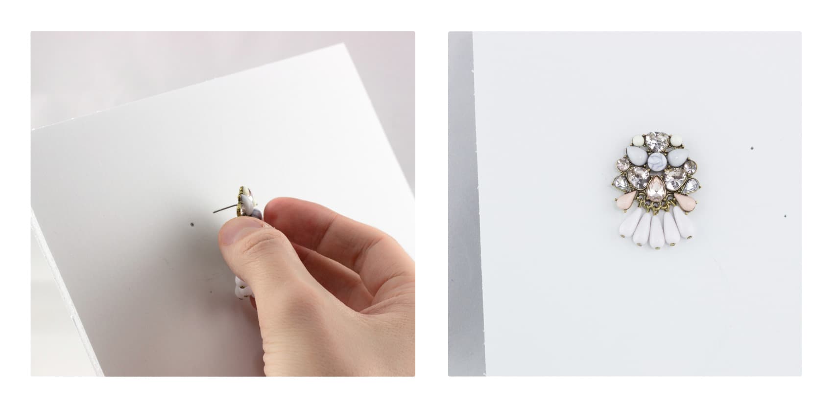 using a roll of duct tape to get a nice round shape for a necklace