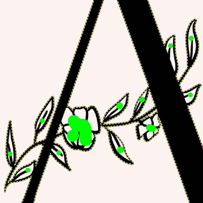 Original tutorial image with marks