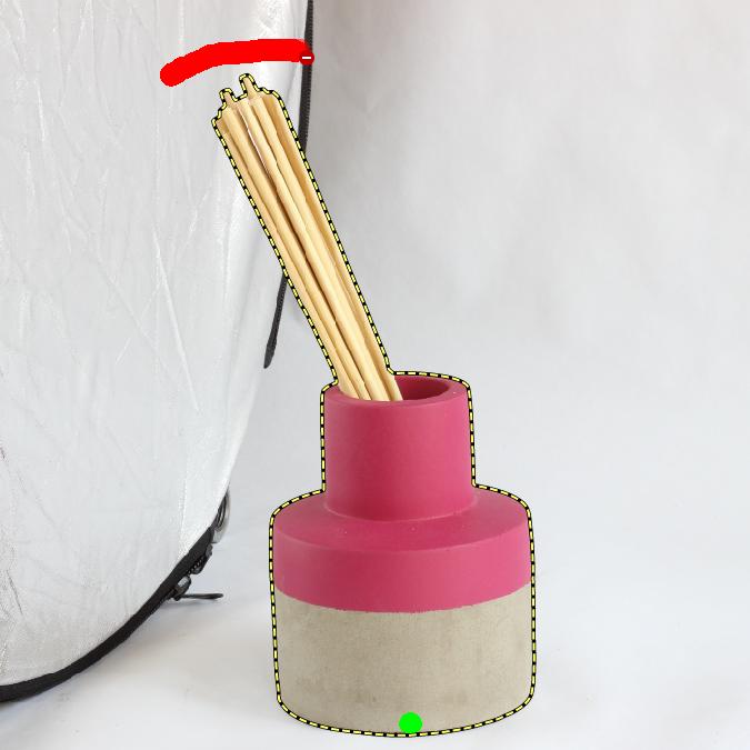 Original tutorial image with marks