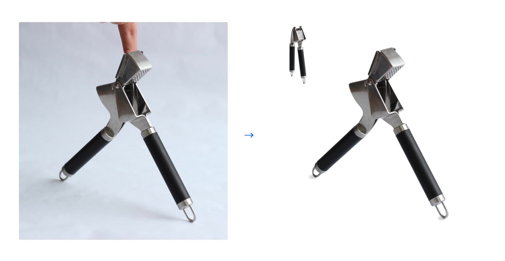 Our photo setup with a tripod, and a propped up reflector