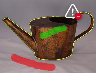 Original tutorial image with marks