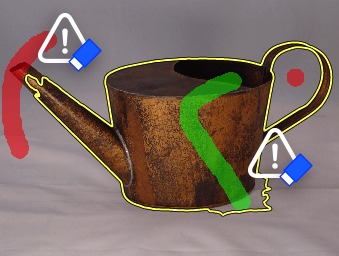 Original tutorial image with marks